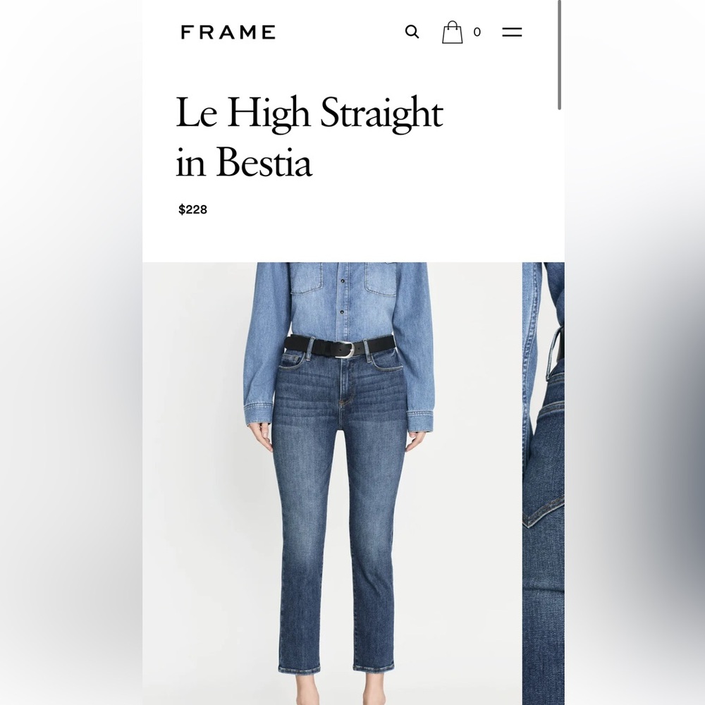 FRAME Le High Straight jeans size 29